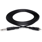 Hosa Unbalanced Interconnect Cable - 1/4" TS to RCA - 5ft