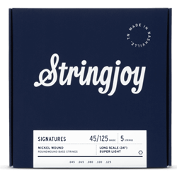 Stringjoy Light Guage (45-125) 5-String Long-Scale Nickel Wound Bass Strings