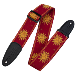 Levy's Sun Motif Series Guitar Strap - Red