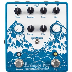 EarthQuaker Devices Avalanche Run V2 Stereo Reverb and Delay Effect Pedal with Tap Tempo