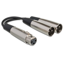 Hosa Y Cable - XLR3F to Dual XLR3M
