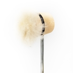 Low Boy Lightweight Puff Daddy Bass Drum Beater - Natural w/ Black Stripe