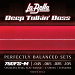 LaBella Deep Talkin' Bass Medium Flatwound Set - 45-105