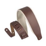 
							Image of Levy's Amped Series Leather Guitar Strap - Brown / Cream