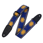 Levy's Sun Motif Series Guitar Strap - Blue