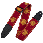 Levy's Sun Motif Series Guitar Strap - Red