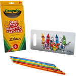 Zildjian Crayola Pack, 6 Kids Drumsticks & Pad