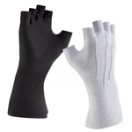 DSI Fingerless Long-Wrist Gloves - White GLFCOLWWH