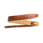 Taylor Leather Guitar Strap - Medium Brown / Suede Back