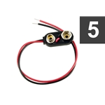 Allparts 9V Battery Terminals - Set of 5