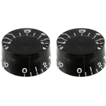 Allparts Vintage Style Speed Knobs - Black, Set of 2