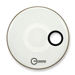 Aquarian White Regulator Resonant Bass Drumhead - Offset Port