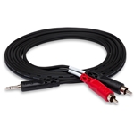 Hosa CMR206 Stereo Breakout - 3.5mm TRS to Dual RCA - 6 ft