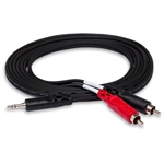 Hosa Stereo Breakout Cable - 3.5mm TRS to Dual RCA - 10ft