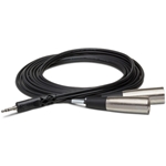 Hosa Stereo Breakout Cable - 3.5mm TRS to Dual XLR3M - 3 Meter