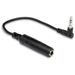 Hosa Headphone Adaptor - 1/4" TRS to Right-Angle 3.5mm TRS