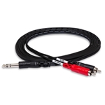 Hosa Insert Cable - 1/4" TRS to Dual RCA - 3 Meter
