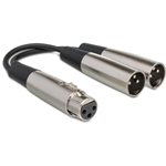 Hosa Y Cable - XLR3F to Dual XLR3M