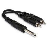 Hosa Y Cable - 1/4" TS to Dual RCA