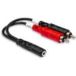 Hosa Stereo Breakout - 3.5mm TRSF to Dual RCA