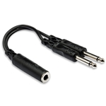 Hosa Y Cable - 1/4 TSF to Dual 1/4" TS