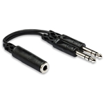 Hosa Y Cable - 1/4" TRSF to Dual 1/4" TRS