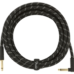 Fender Deluxe Tweed Instrument Cable - Black Tweed, 15ft