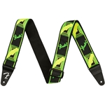 Fender Neon Monogrammed Guitar Strap - Green / Yellow