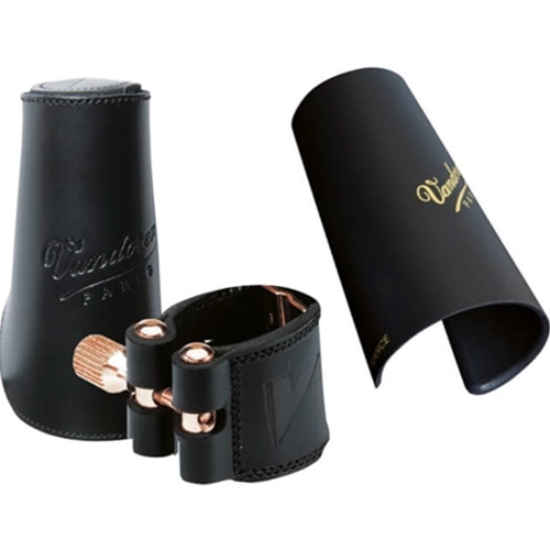 Vandoren LC26P Leather Ligature and Plastic Cap for Soprano Sax with 3 Interchangeable Pressure Plates