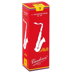 Vandoren Java Red Tenor Sax Reeds, Box/5 SR27R