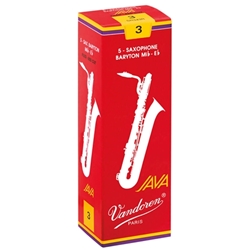 Vandoren Java Red Bari Sax Reeds, Box/5 SR34R