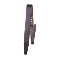 Perri's 2.5" Brown Baseball Leather Guitar Strap