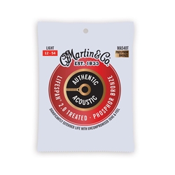 Martin Authentic Acoustic Lifespan 2.0 Phosphor Bronze Guitar Strings - Light, 12-54