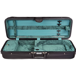 Bobelock Featherlite Oblong Velour Violin Case - BLACK/GRAY