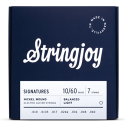 Stringjoy Signatures 7-String Balanced Light Guage (10-60) Nickel Wound Guitar Strings