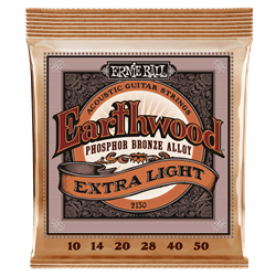 Ernie Ball Extra Light Earthwood Phosphor Bronze Acoustic Guitar Strings - 10-50