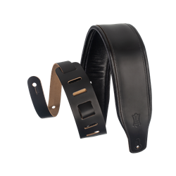 
							Image of Levy's Amped Series Leather Guitar Strap - Black
