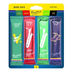 Vandoren Bari Sax Jazz Mix Reed Card SRMIXB