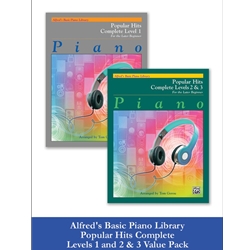 Alfred's Basic Piano Library: Popular Hits - Complete Levels 1, 2, and 3 Value Pack