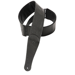 Image of Levy's 3" Garment Leather Black Guitar Strap M7GG3-BLK