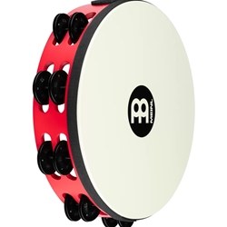 Meinl 10" Traditional Wood Tambourine - Red w/ Steel Jingles