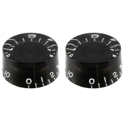 Allparts Vintage Style Speed Knobs - Black, Set of 2