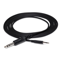 Hosa Stereo Interconnect Cable - 3.5mm TRS to 1/4" TRS - 10ft