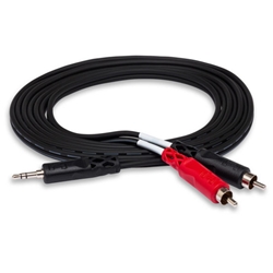 Hosa Stereo Breakout Cable - 3.5mm TRS to Dual RCA - 10ft