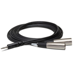 Hosa Stereo Breakout Cable - 3.5mm TRS to Dual XLR3M - 2 Meter