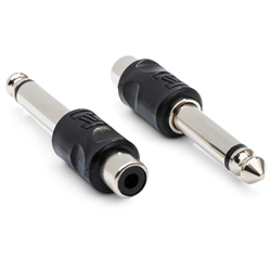 Hosa Adaptor - RCA to 1/4" TS - 2-Pack