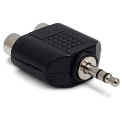 Hosa Adaptor - Dual RCA to 3.5mm TRS