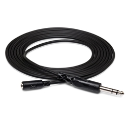 Hosa Headphone Adaptor Cable - 3.5mm TRS to 1/4" TRS - 10ft