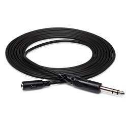 Hosa Headphone Adaptor Cable - 3.5mm TRS to 1/4" TRS - 25ft
