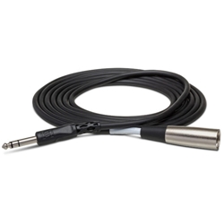 Hosa Balanced Interconnect Cable - 1/4" TRS to XLR3M - 3ft